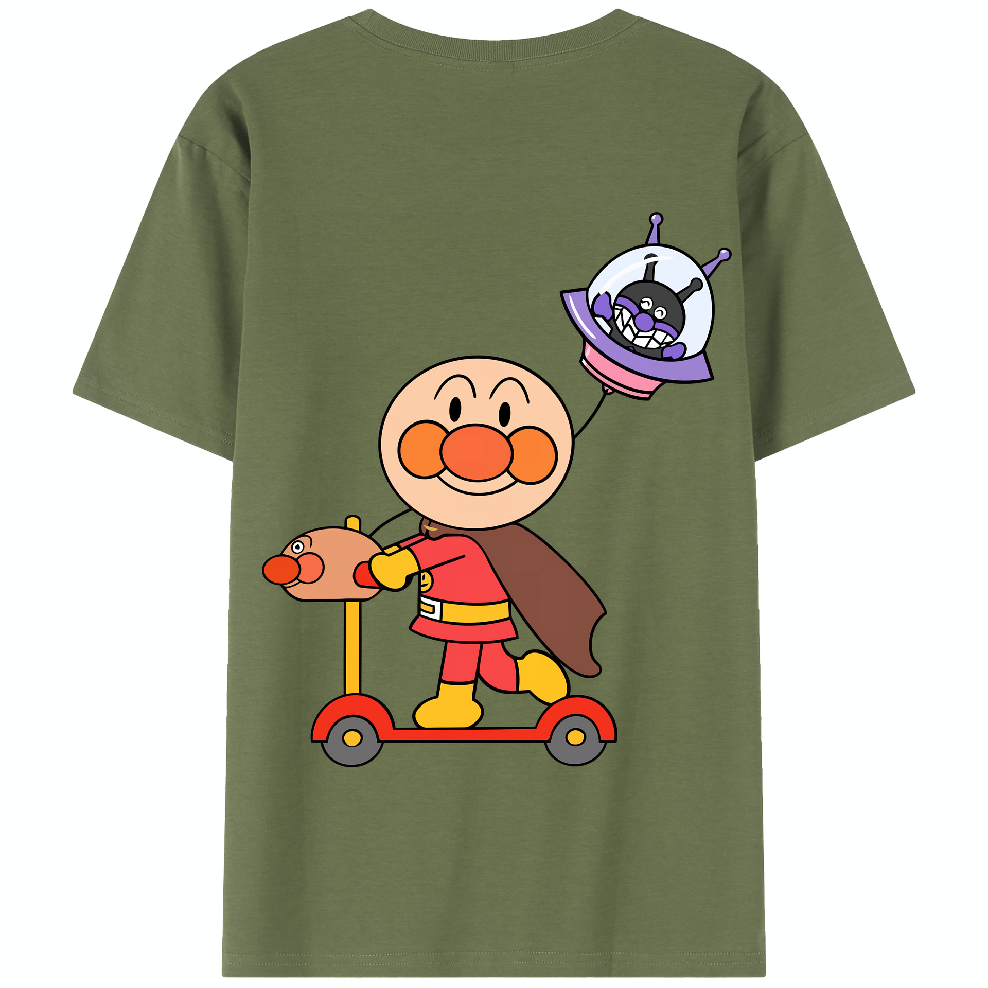 （画像用） アンパンマン Anpanman 綿100％半袖Tシャツ（背面プリント）